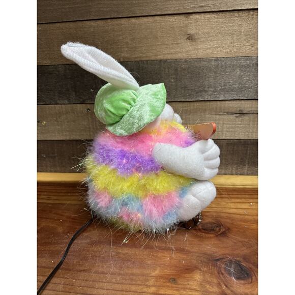 Fiber Optic Easter Bunny Rabbit Rainbow Of Pastel Colors...